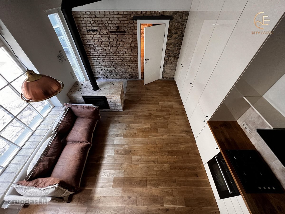 Premium įrengimo loft tipo buto interjeras Kaune